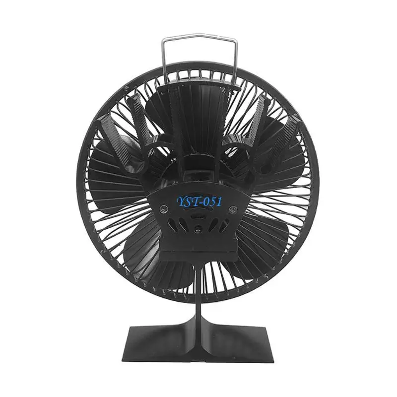 

E15A Fireplace Stove Fan 5 Heat Powered Fan Quiet Efficient for Wood Log