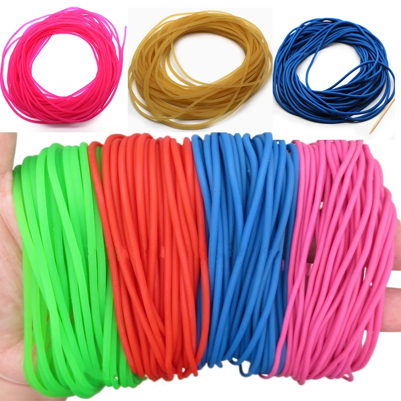 Nouveau 20M de diamètre 1.6 2.0 2.5 2.8 3.0mm ligne de caoutchouc solide élastique pour la pêche corde élastique ronde de niveau traditionnel pour hommes