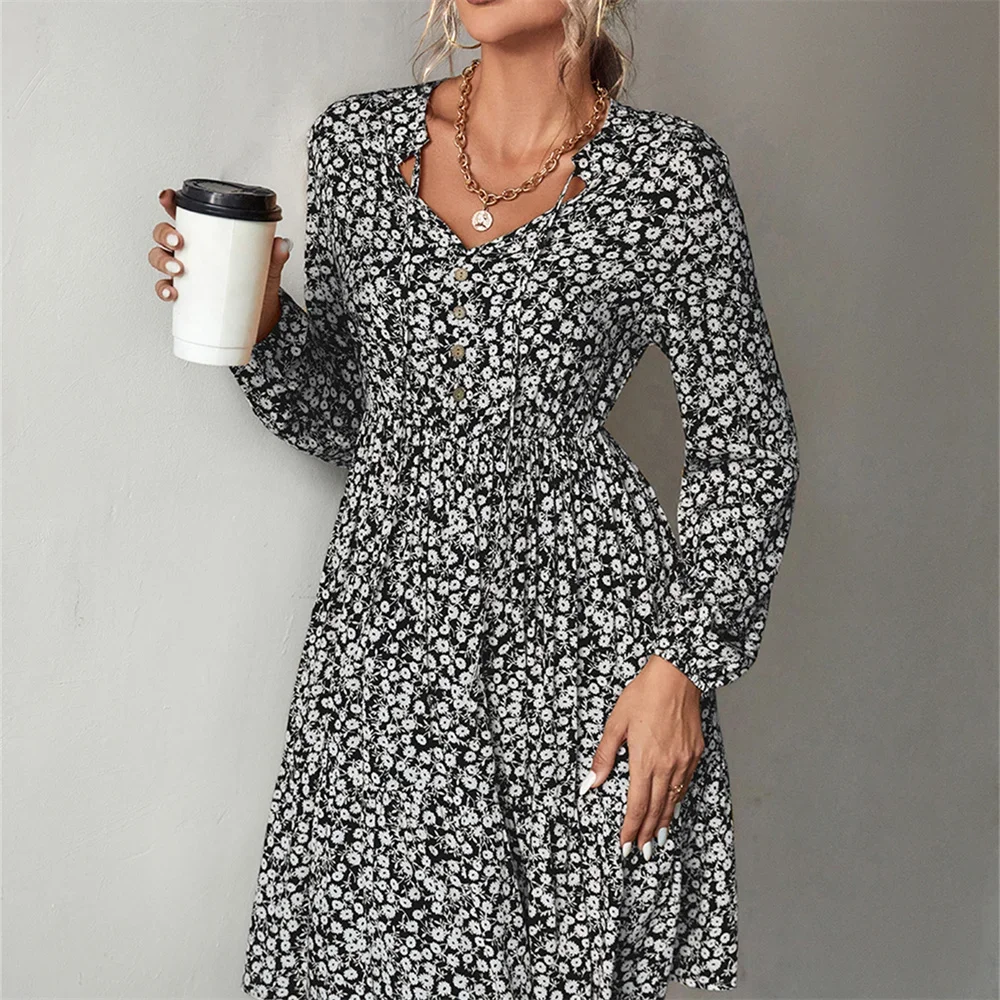 Vestido elegante con costuras de encaje para mujer, vestido largo informal de verano con estampado Floral, vestido playero hueco, vestidos irregulares blancos a la moda, novedad de 2025