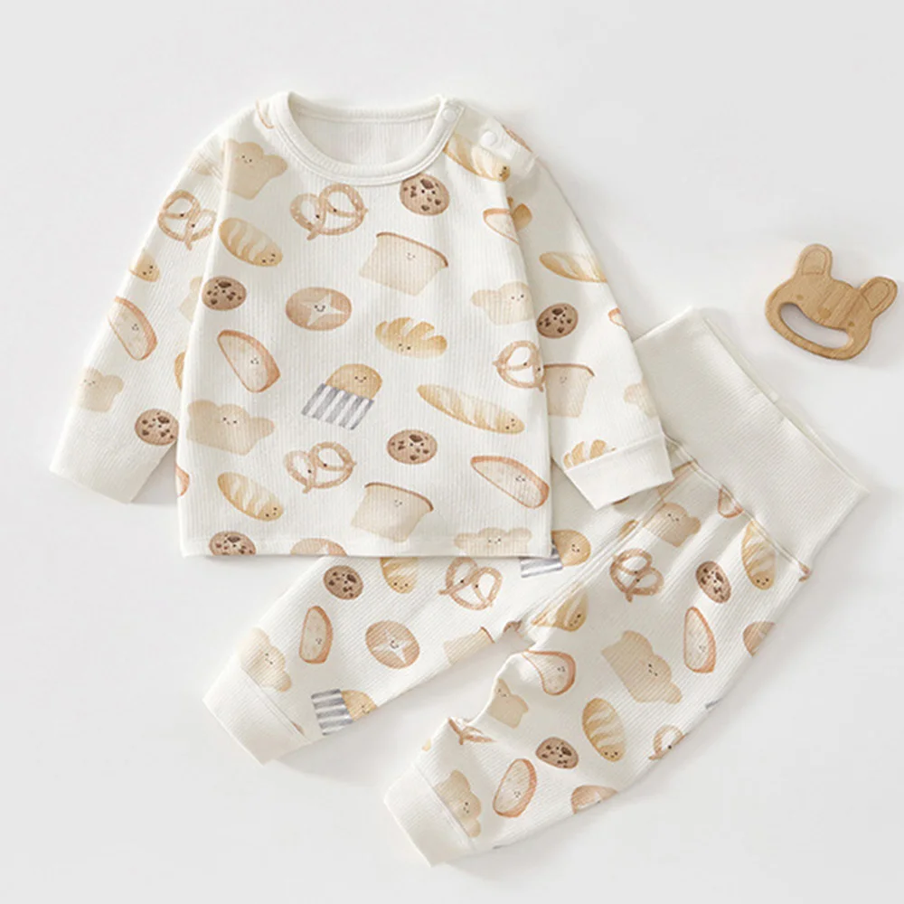 

Christmas Baby Boy Outfit Autumn Winter Combed Cotton Pullover Long Sleeve Tops Pants Two Pieces Infant Girl Clothing Sets