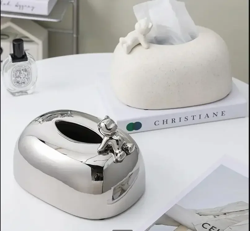 

Керамическая коробка для салфеток с медведем, коробка для салфеток, держатель для салфеток, бумажные коробки, коробки для хранения салфеток, органайзер для салфеток, держатель для салфеток, орнамент, поделки