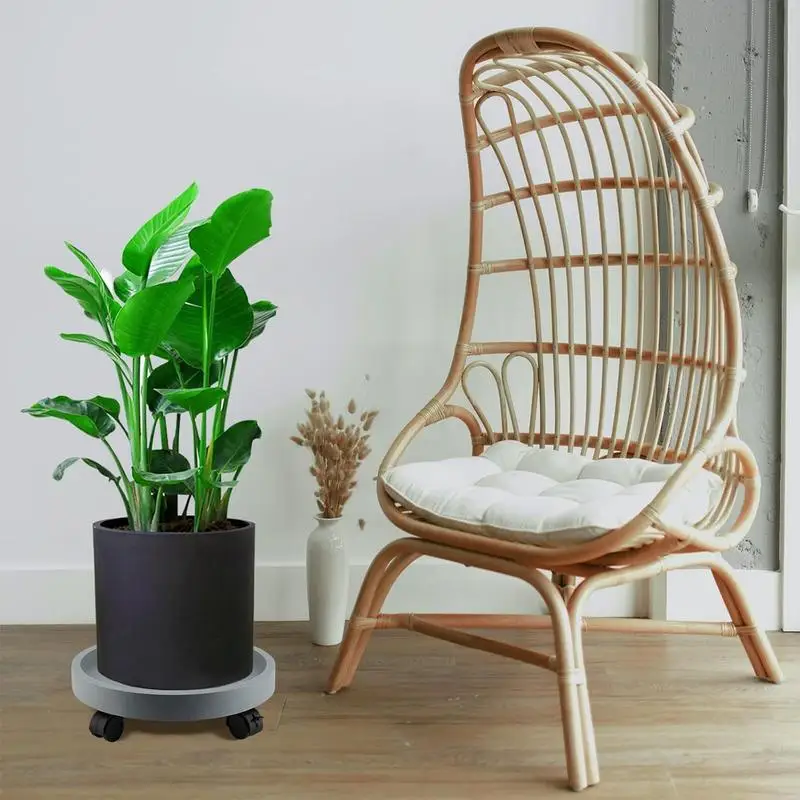 

Plant Caddy With Wheels Heavy Duty Flower Pot Rolling Cart Weather-Resistant Garden Accessories Flower Pot Cart Moving Trays For