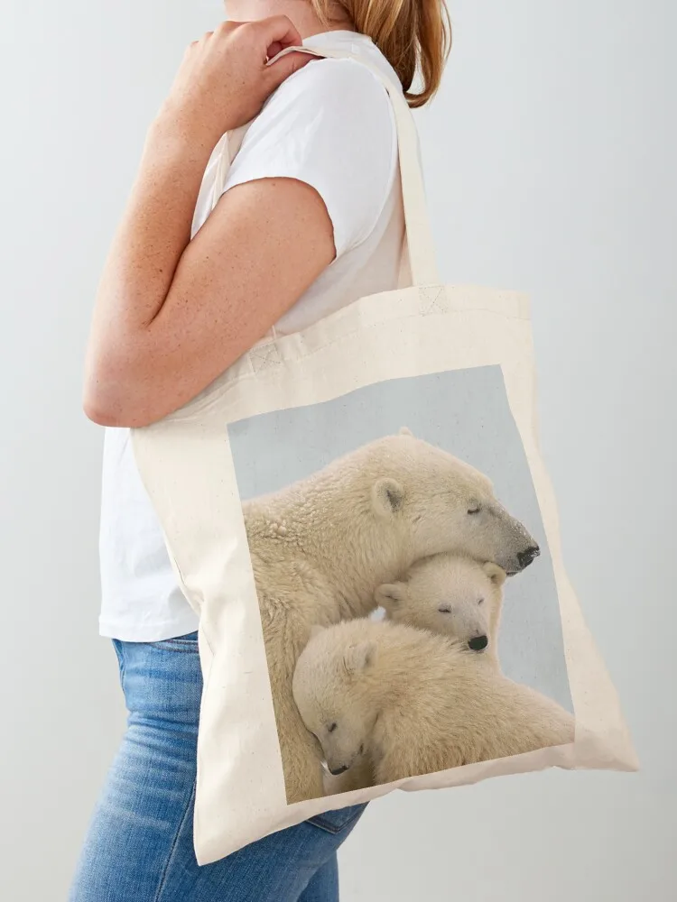 Polar bear Tote Bag reusable shopping bag shopping trolley bag canvas shopping Eco Canvas Tote