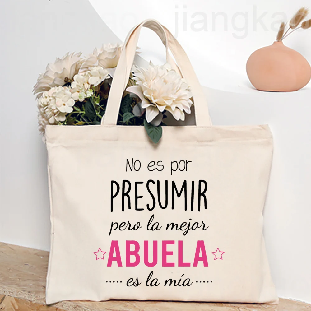 Not To Show Off But The Best Godmother Grandmother Printed Women Tote Bag Shopping Bags Female Shoulder Bag Abuela Madrina Gift
