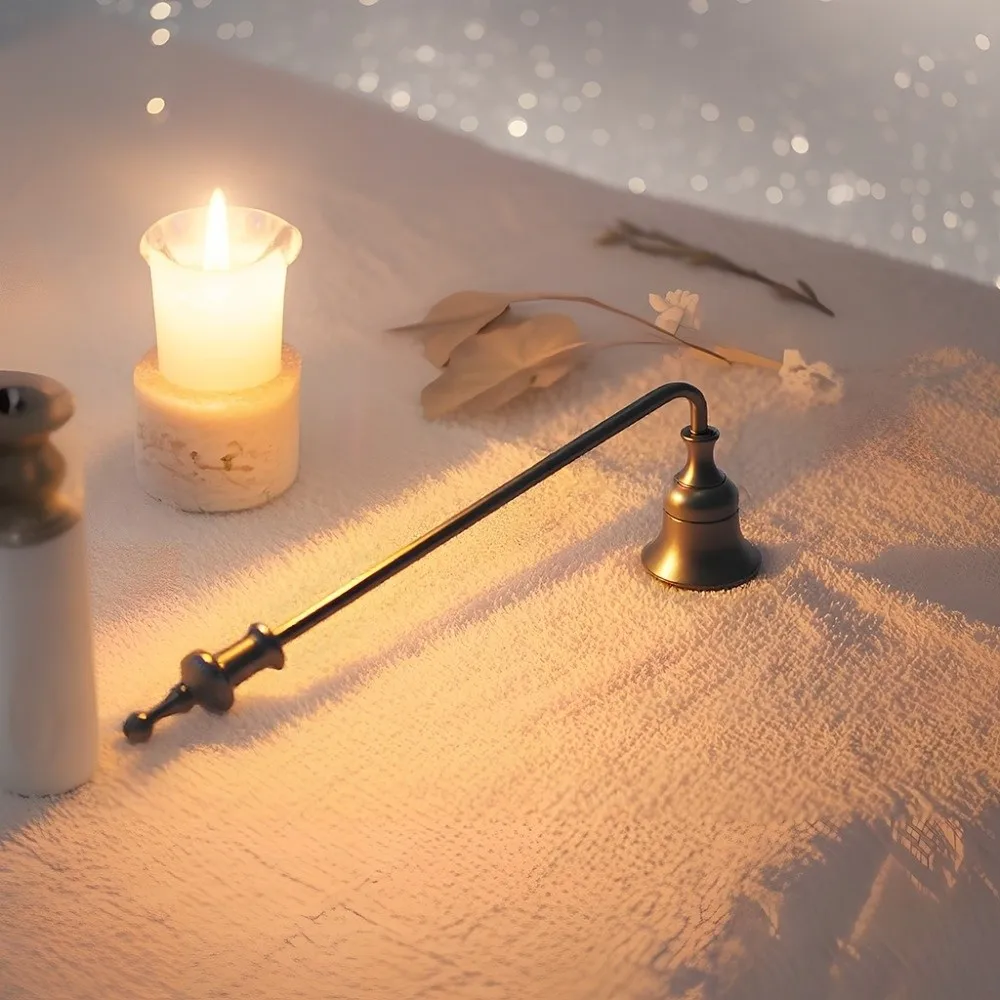 Elegant Bell Shaped Candle Wick Trimmer Long Handle Turn Off Extinguisher Candle Blower Flame Snuffer Home