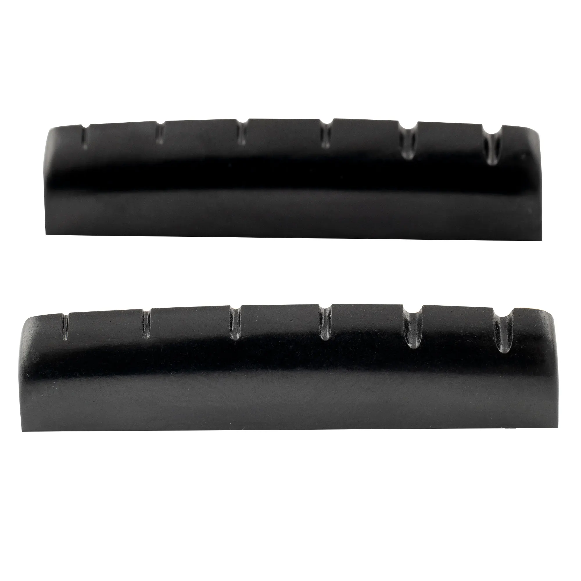 Musiclily Pro Urea Resin Plastic Slotted 43mm LP Guitar Nuts Flat Bottom for 6 String LP Style or Acoustic Guitar (Set of 2)