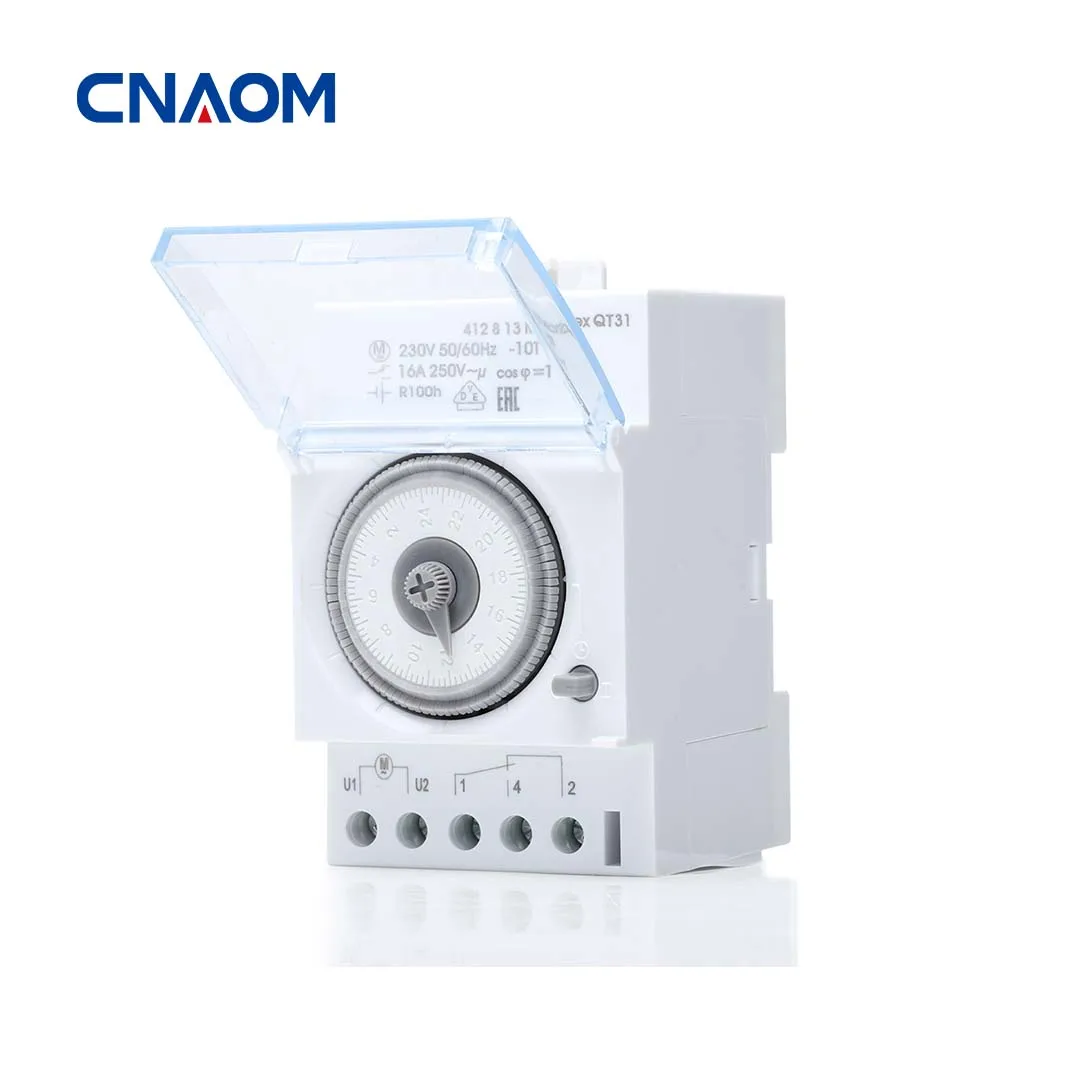 CNAOM Automatic 230V 24-Hour Daily Street Light Timer Analog Mechanical Time Switch Relay Good Quality 16A 50/60Hz