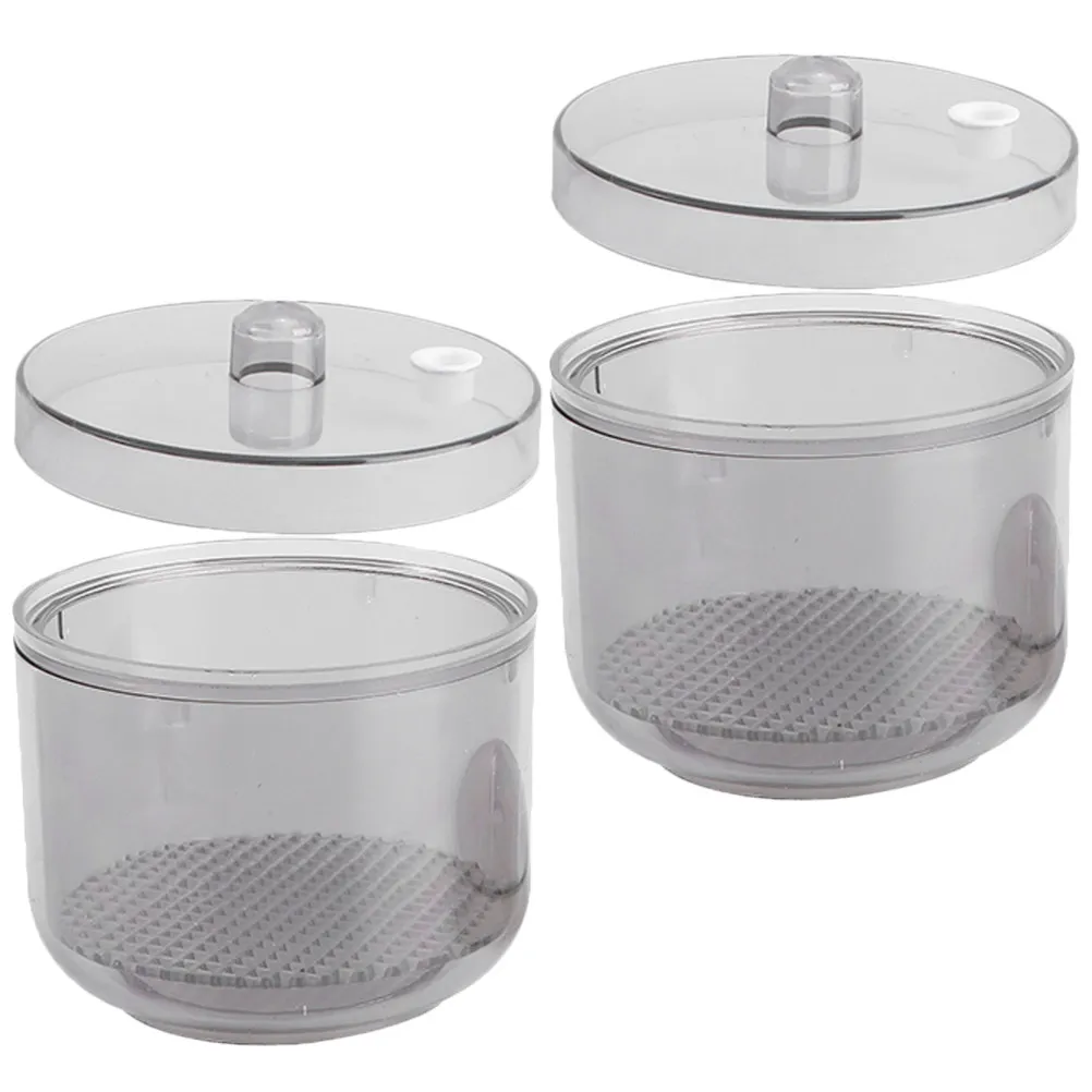 

2pcs Bur Holder ganizer Mesh Cleaning Soaking Storing Needles Plastic Case Disinfection Box Storage Container