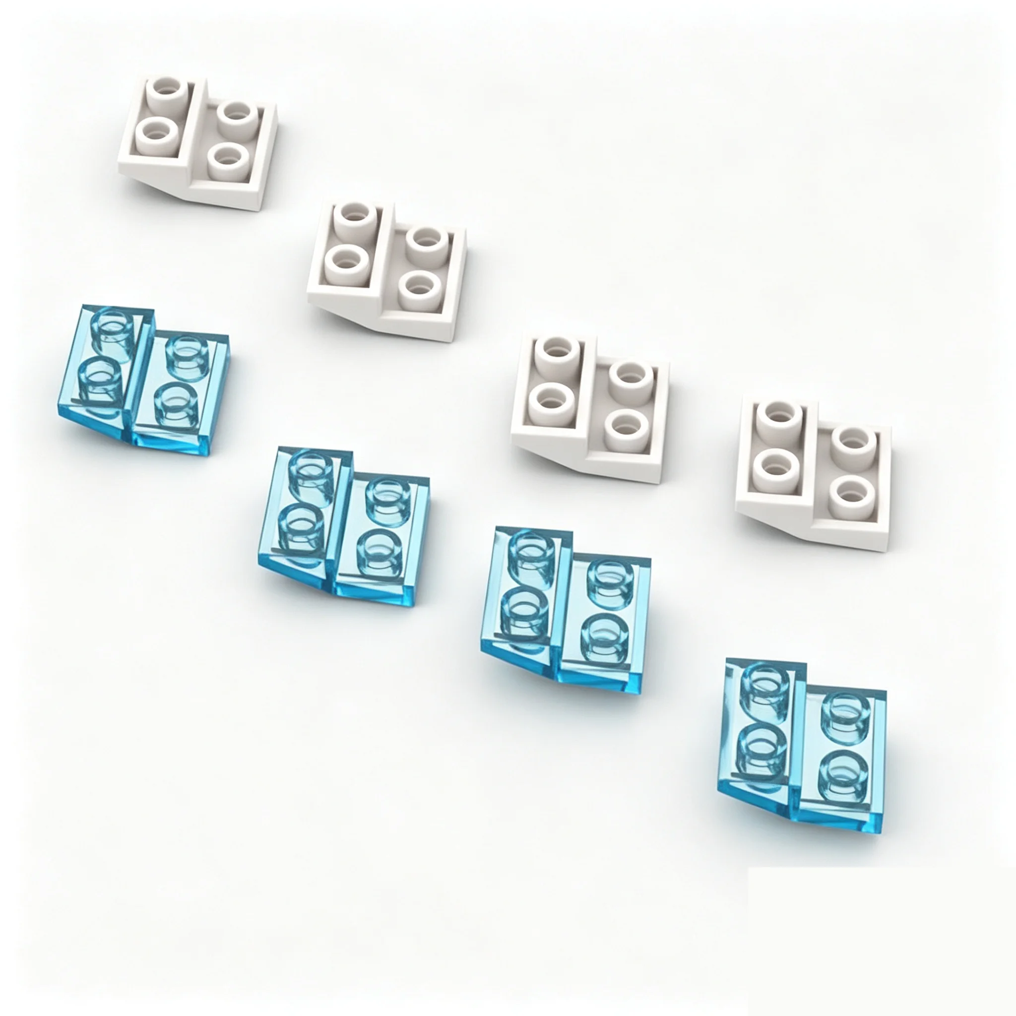 60PCS 32803 moc Curved 2x2x2/3 Inverted Building Blocks Kit Slope Educational Bricks Particle Puzzle Toy Children Birthday Gifts