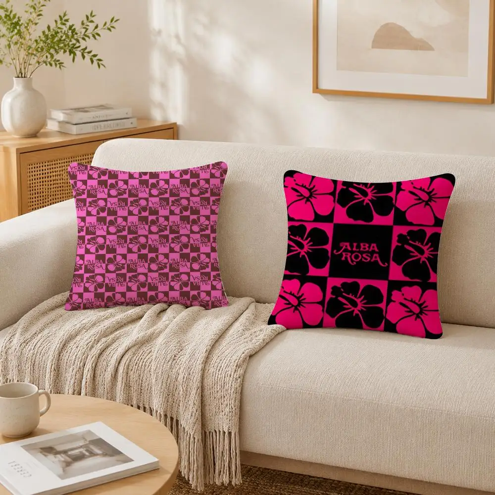 Gyaru A-Alba R-Rosa Cushion Cover Plush Decorative Pillow Case With Hidden Zipper Cutecore Room Decor For Home