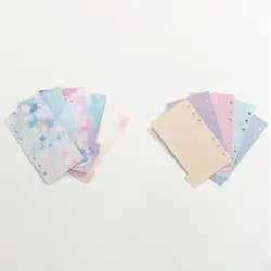 1Set Cherry Blossoms Style A5 A6 Loose Leaf Notebook Divider Index Separator Diary Planner Binders School Stationery