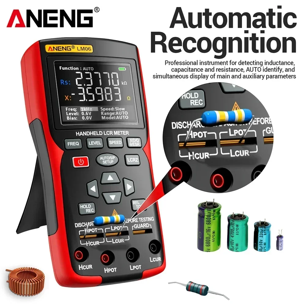 ANENG Handheld Digital Bridge LCR Tester LM06 Smart Tweezer High Precision Capacitor Resistance Inductance Multifunctional Tools view 2