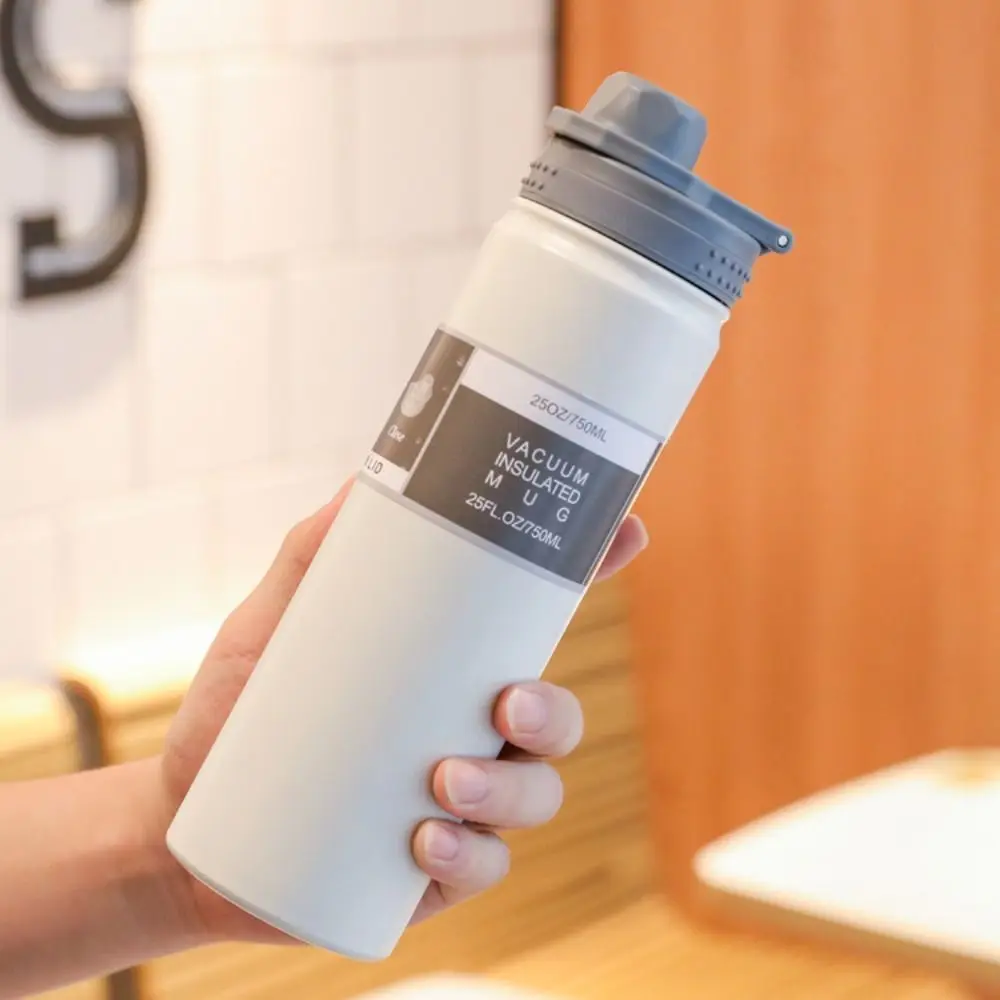 750 ml Hand-Vakuumbecher, breite Öffnung, heiße oder kalte isolierte Wasserflasche, 304 Edelstahlflasche, Wasserflasche