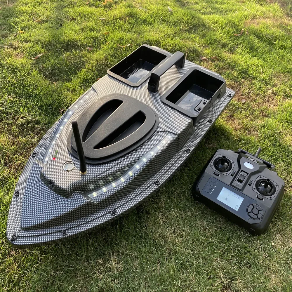 2026 New ModelFlytec V900 40 Points GPS 500m Dual Hoppers Fishing Bait Boat Auto Return Carp Fishing Boat With Steering Light
