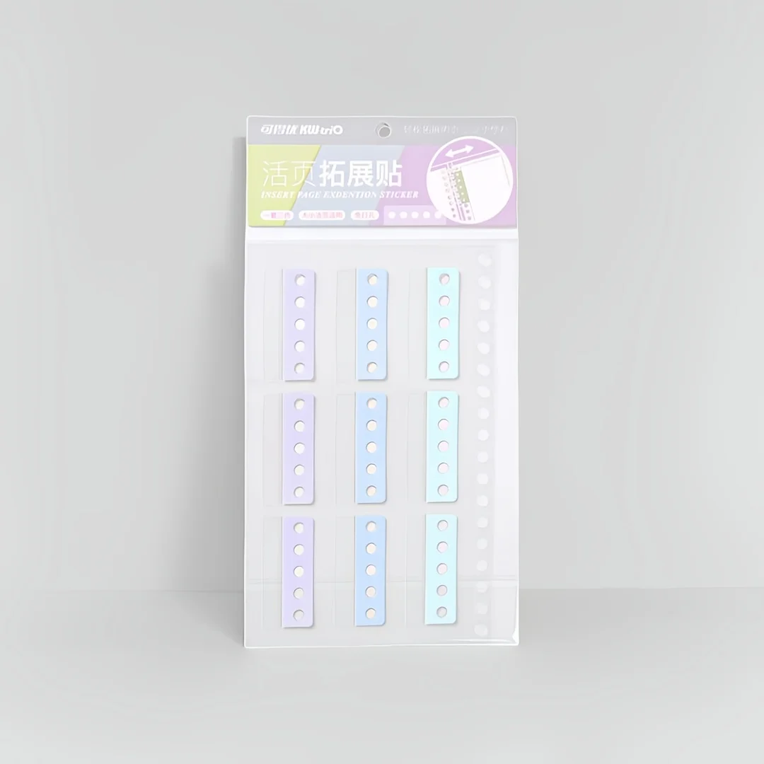 1 st zelfklevende bindende haakstickers met ronde gaten - Losse pagina-opslaglabels voor doe-het-zelf-notitieboekje, dagboek, foto-opbergdozen