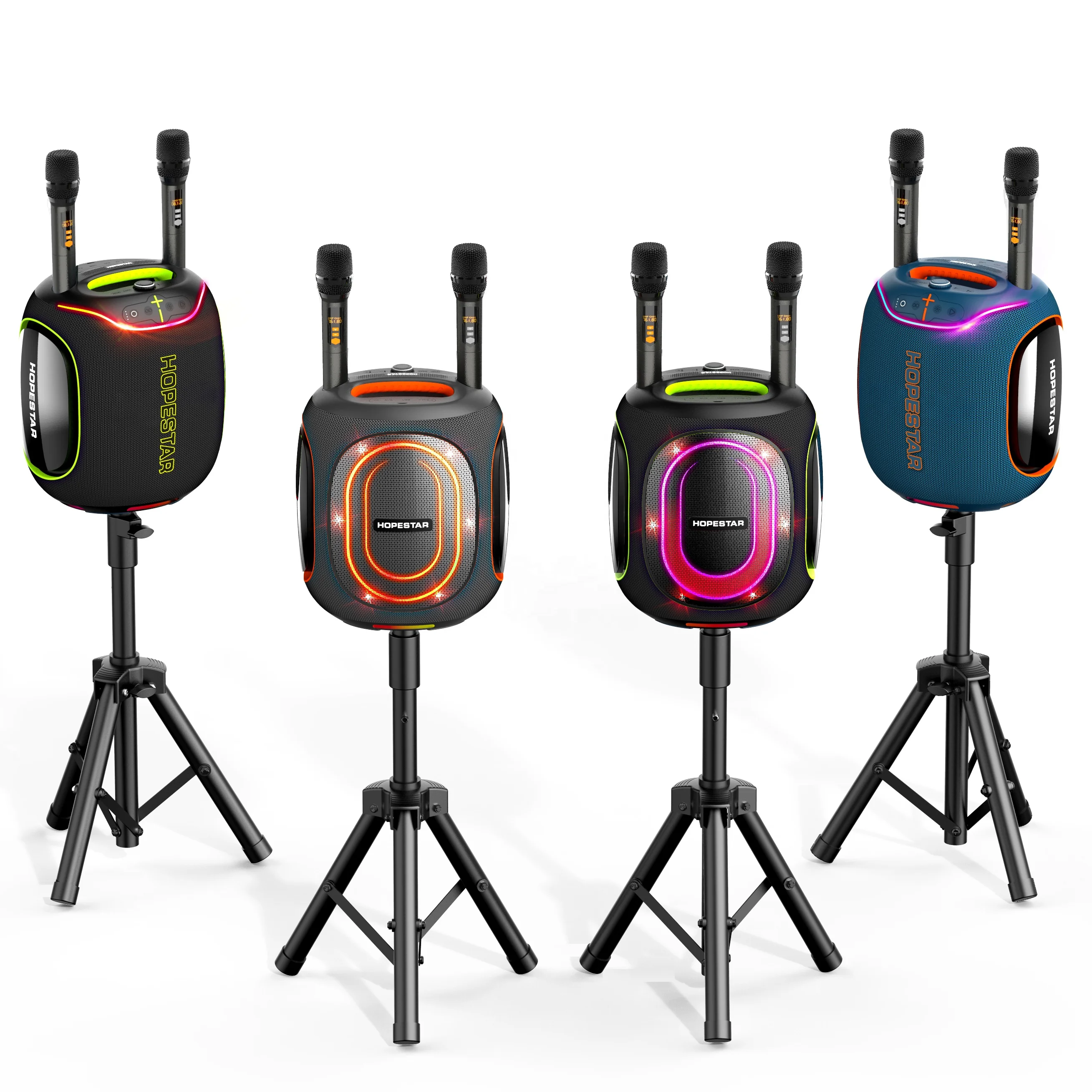 

HOPE STAR PARTY BOX 600 With 2 Wireless Mics 300W Party Speaker IPX5 Waterproof Outdoor Speaker Deep Bass DSP/EQ/RGB/Karaoke/TWS