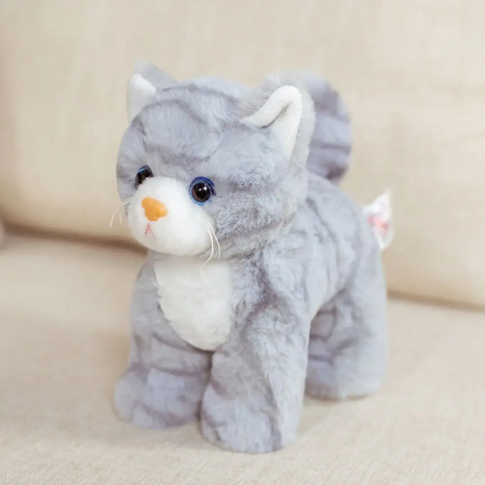 Kids Toys Stuffed Animals Cat Plush Toys Cartoon Simulation Plush Kitten Doll Soft Cute 20cm Stuffed Lifelike Cat Children Toy