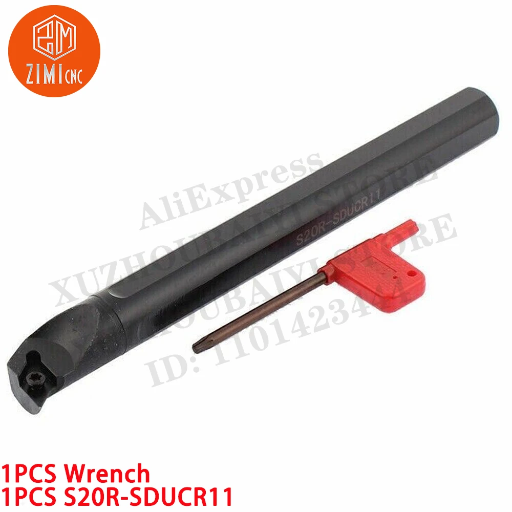 1PCS S20R SDUCR11 Lathe Turning Tool Boring Bar Holder 20*200mm For DCMT11T3 insert CNC tool metal lathe mechanical cutting tool