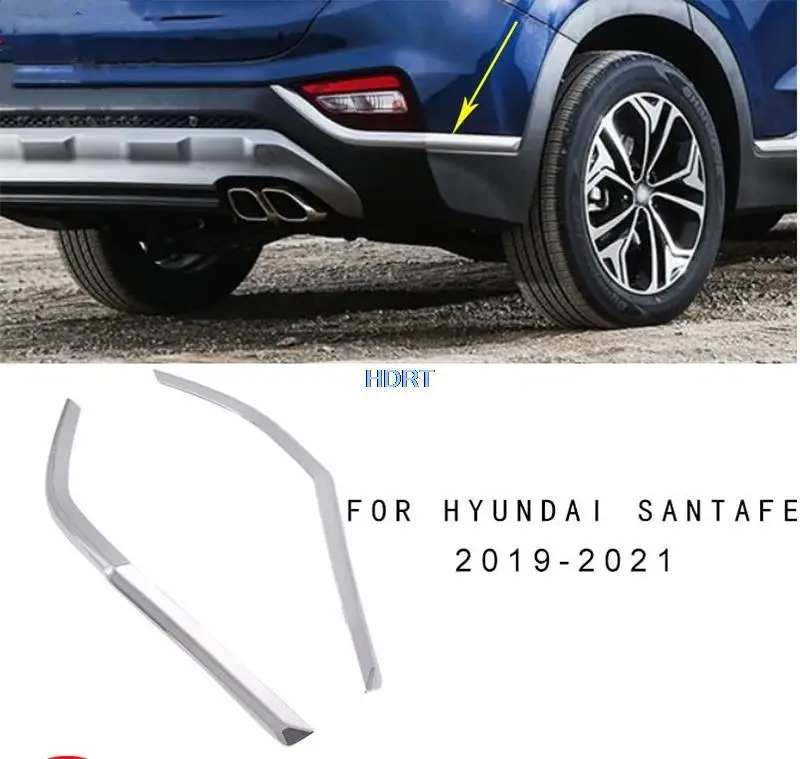 

Car Accessories For Hyundai Santa Fe Santafe 2019+ ABS chrome Carbon fibre Rear Fog Lamp Decoration Foglight Cover Trim strip