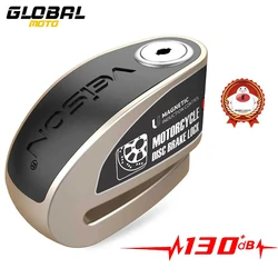 Waterproof Motorcycle Alarm Lock Bike Disc Lock Warning 130DB Theft Brake Rotor Padlock Disc Brake Lock Security