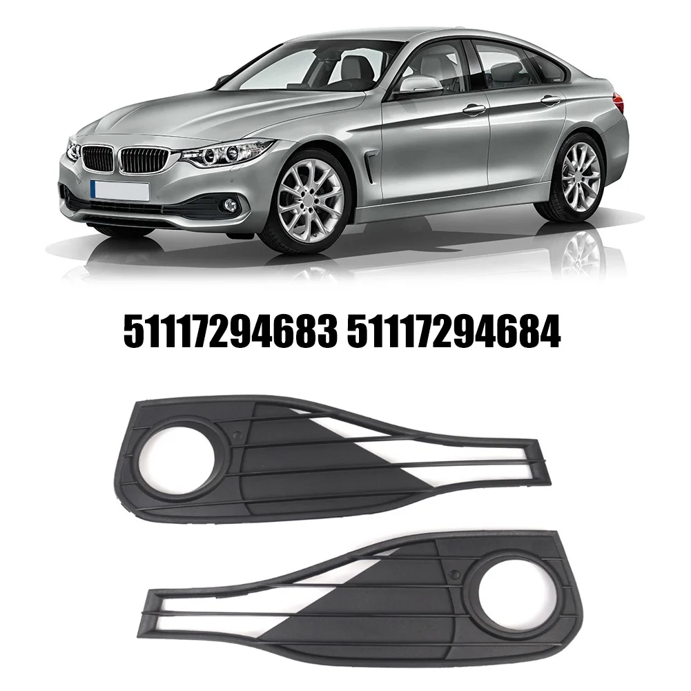 

Pair Car Front Bumper Fog Light Trim Lower Grille Fog Light Hood Frame Cover For BMW 4 SERIES F32 F33 F36 2014-2020