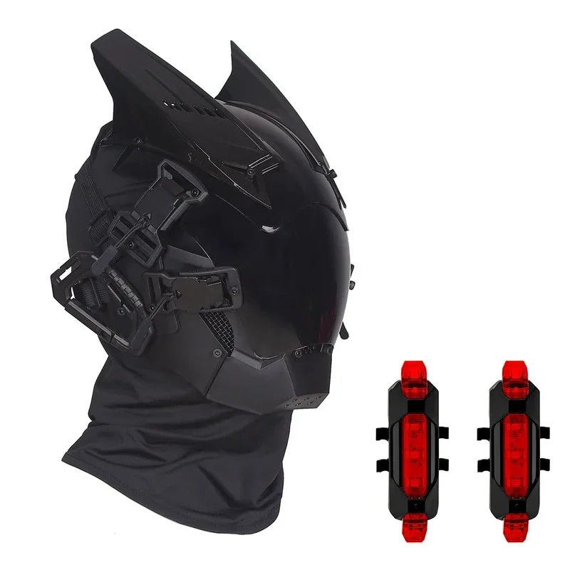 PROJECT Cyberpunk Cosplay Hellboy Retaliation Shinobi Horns Mask Black Samurai Masks Halloween Party Coolplay Gift MN1