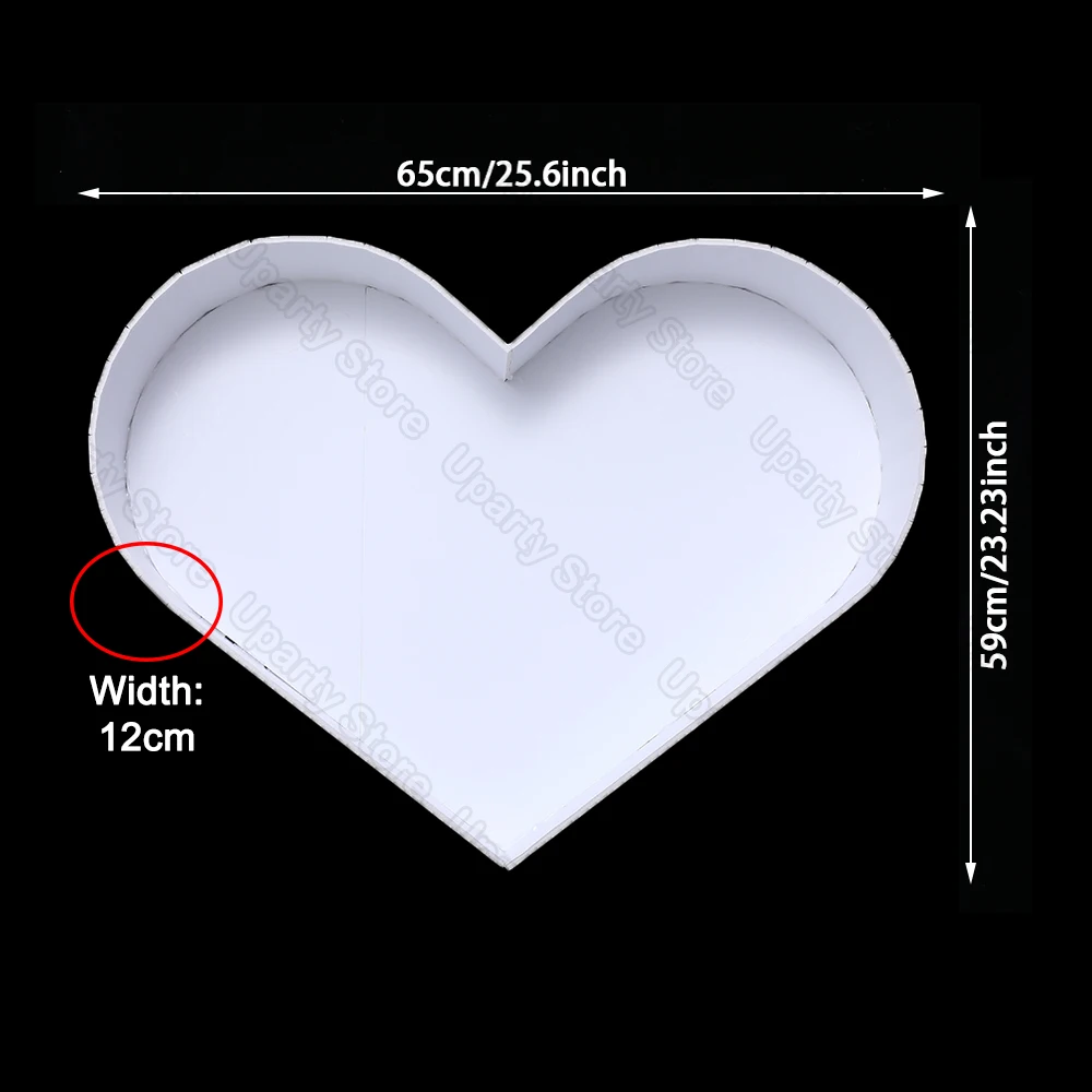 56x65cm Heart Shaped Mosaic Balloon Frame Latex Balloons Foam Board Balloon Filling Box for Birthday Wedding Party Decor Supplie