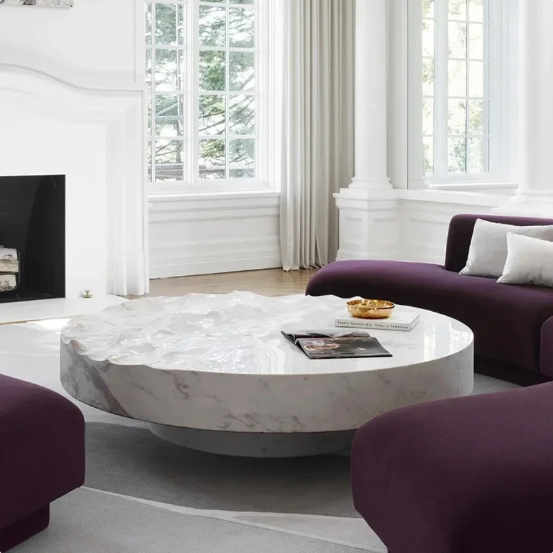 커피 테이블 유리섬유 아트 커피 테이블 젠 스타일 사각형 원형 중국식 차 테이블