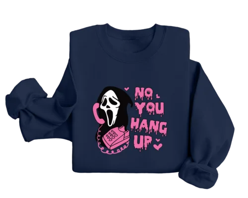 Polarshe Casual Hoodies Sweatshirt com o seu logotipo, não você pendurar primeiro Ghostface, presente de Halloween, fantasma e camisola assustadora