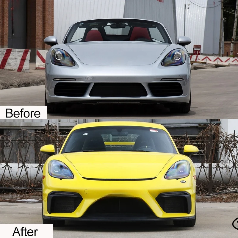 Auto Parts: Auto Parts GT4RS Full Bodykit Front Bumper Modification Parts For 718 Cayman Boxster 982 2016-2023