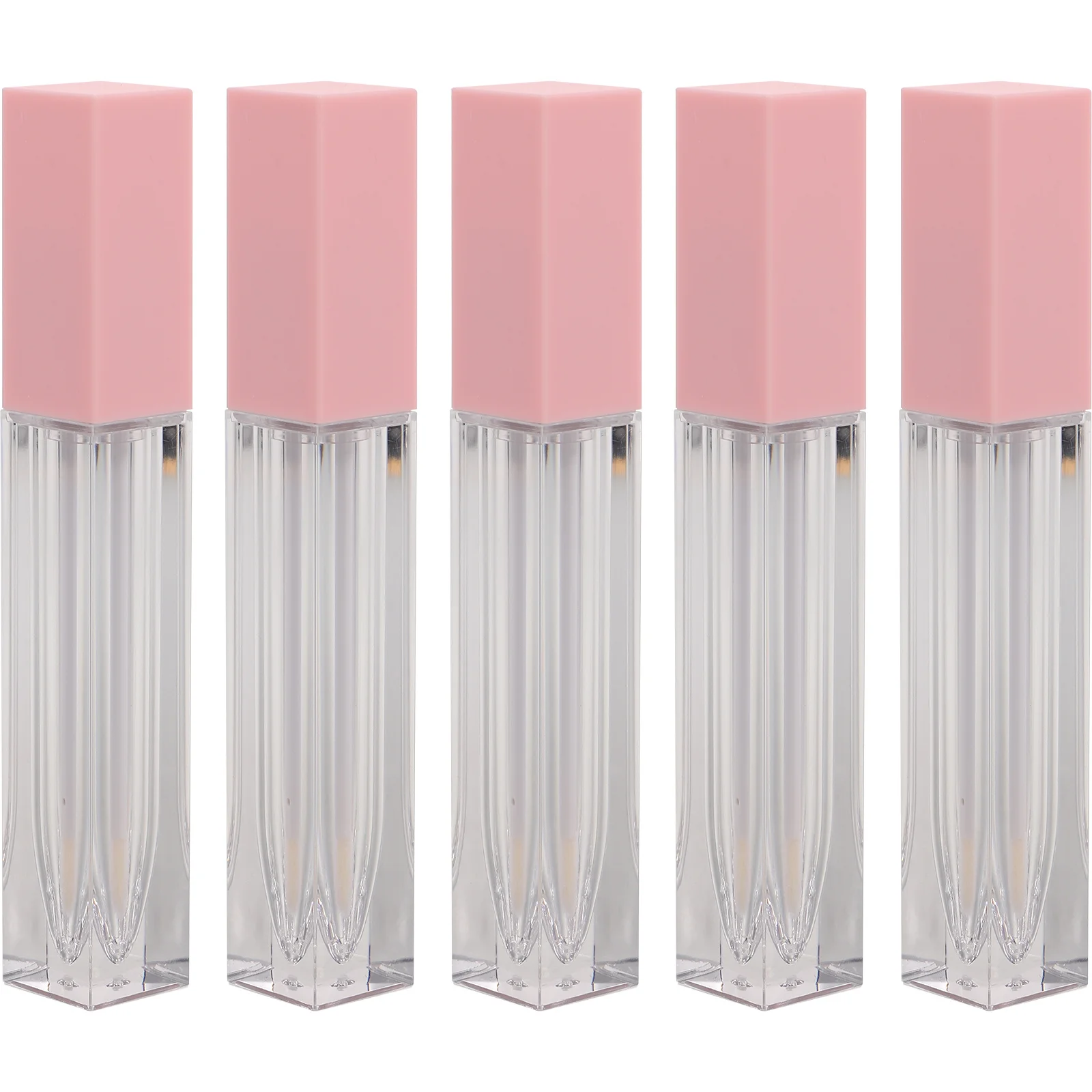 Tube carré de brillant à lèvres vide rechargeable de 7ml, 5 pièces, conteneur de rouge à lèvres Transparent Portable, Mini bouteille d'huile de voyage pour bricolage