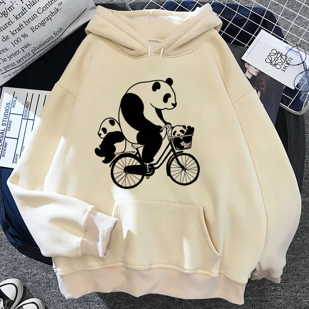 Panda hoodie soft fabric pattern printed design modern style girl sweatshirts hoddie comic patterned