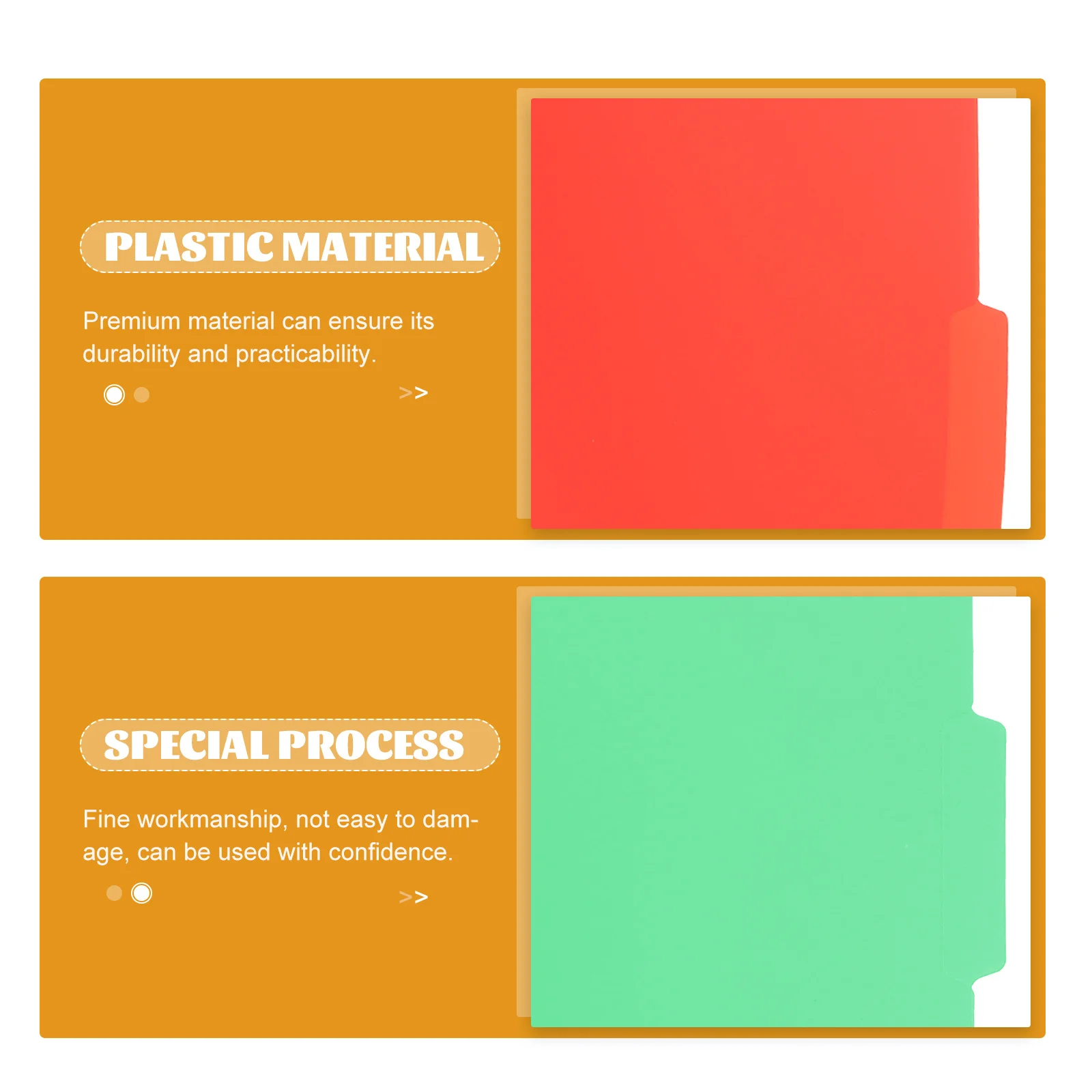 6Pcs A4 Plastic Document Folder Clip Design File Organizer for Menu Profiles Easy to Use Plastic File Folder Document Organizer