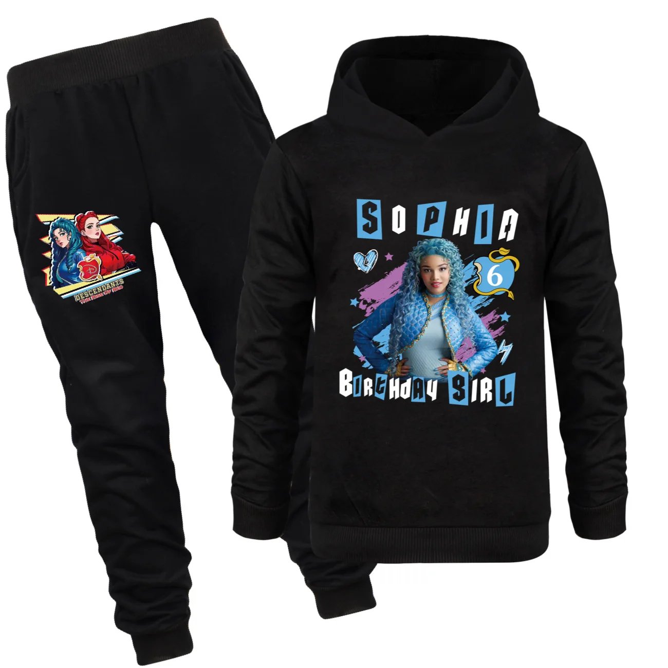 

Descendants 4 Children Clothing Set Fall Kids Hooded Set Boys Casual Sports Pants 2Pcs Hoodies Teens Fashion Suit Tracksuit 3809