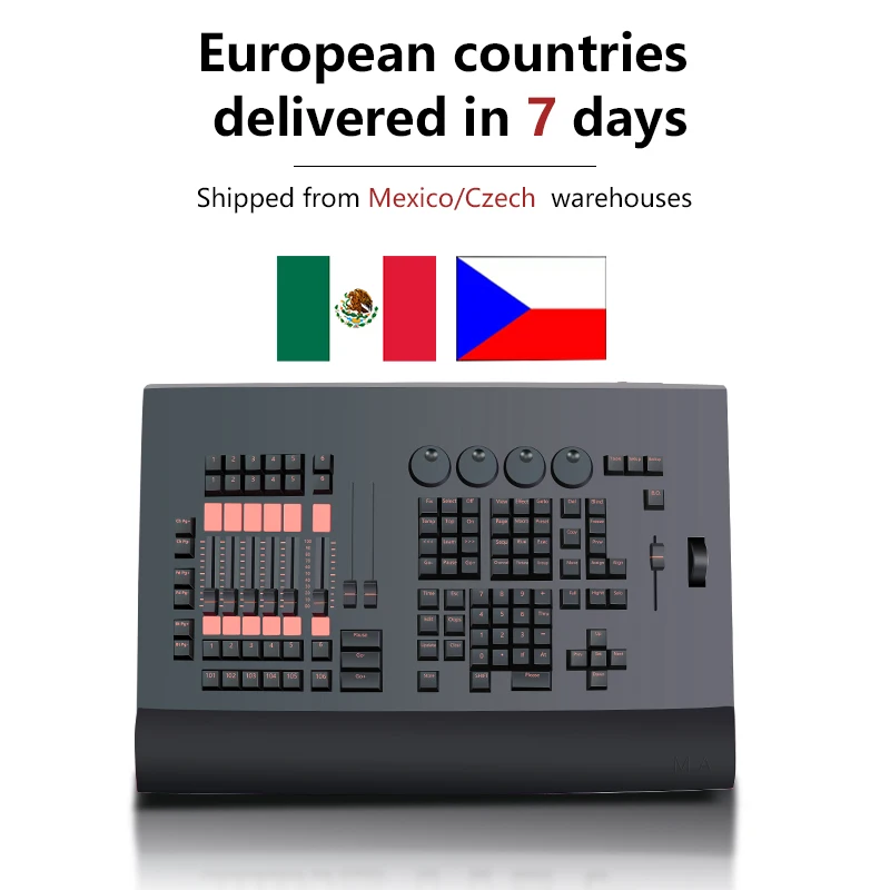 MA 2-Befehlsflügelkonsole für Bühnenlicht-Controller, LED-DJ-Beleuchtungskonsole, DJ-Mixer-Controller