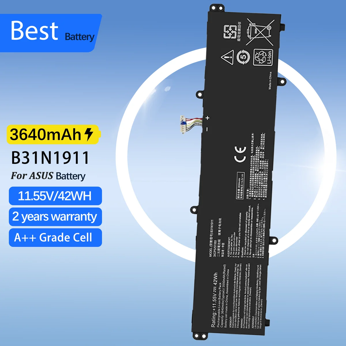 

Аккумулятор B31N1911 для ASUS VivoBook Flip 14 TM420IA TP470EA M413DA M413DA-EK162T X421DA X421EA C31N1911