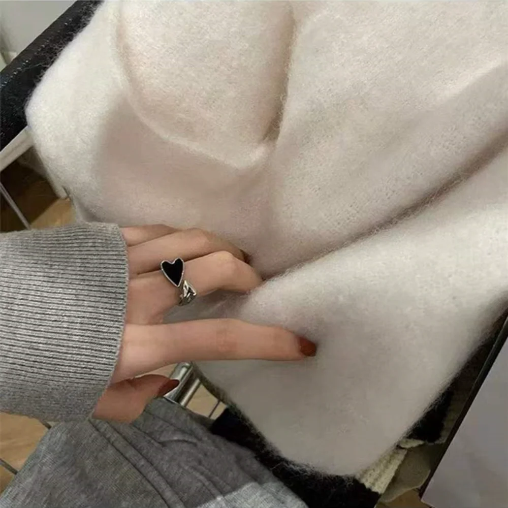 Open Ring Punk Two-Color Ring Female Metal Ring Metal For Women Daily Wear Fashion Accessories