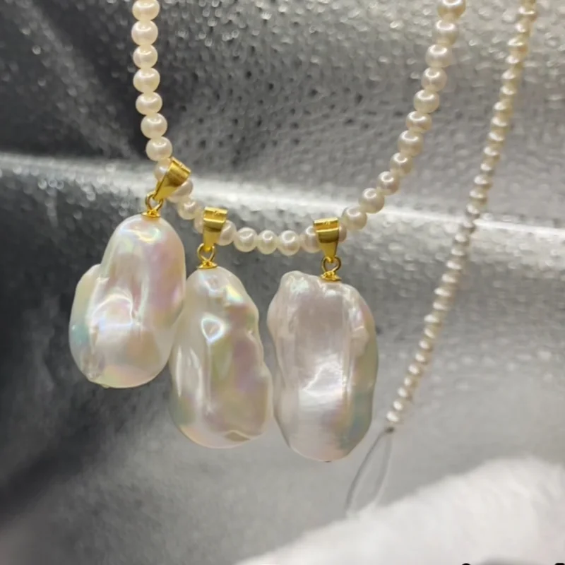 100% Natural Freshwater Big Ba - огляд і ціна Silver Bead Clasps For Pearl Necklace