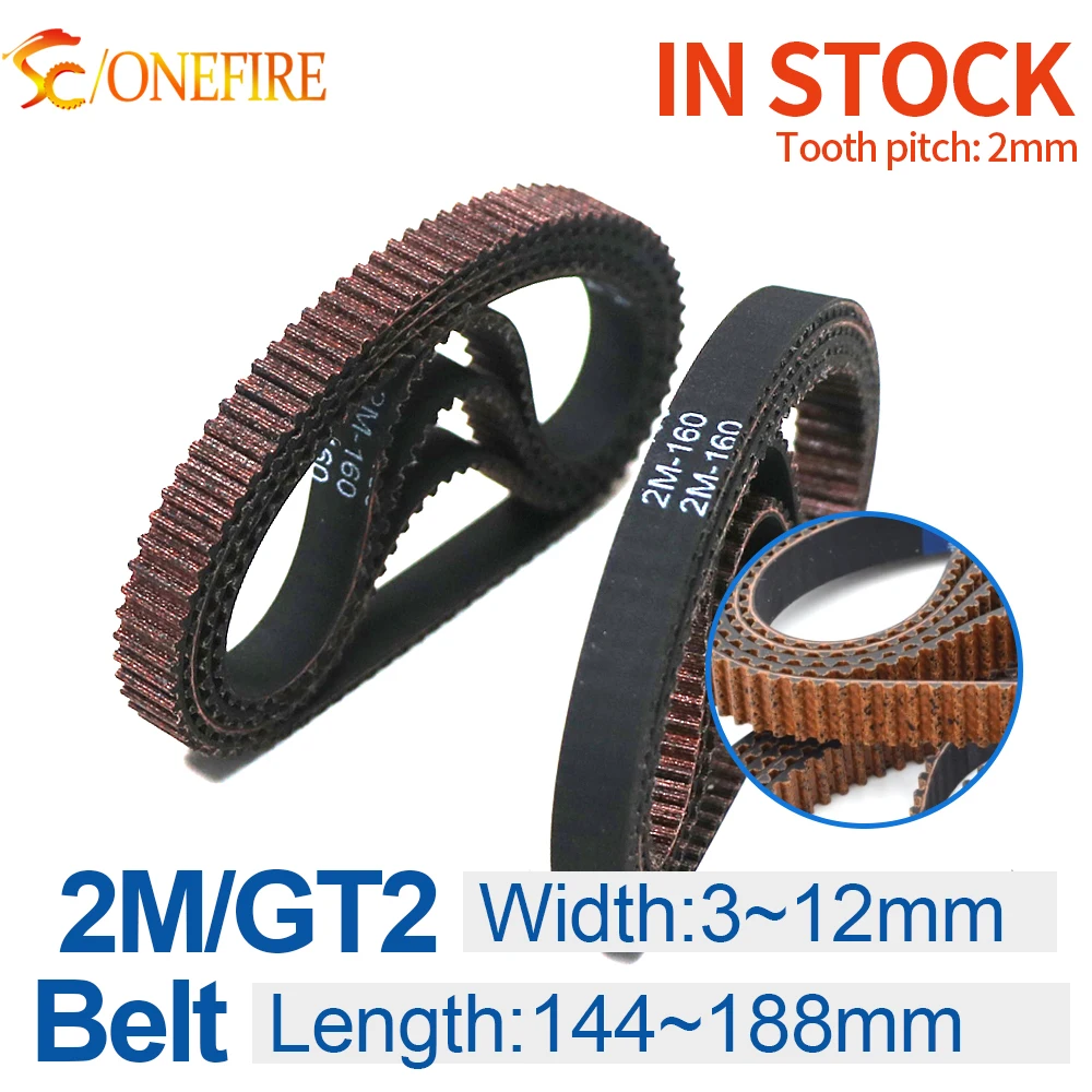 GT2 Rubber Timing Dust prevention belt 2M/2GT 144/152/158/160/170/188 width 3/4/5/6/9/10/12mm for Vacuum cleaner parts