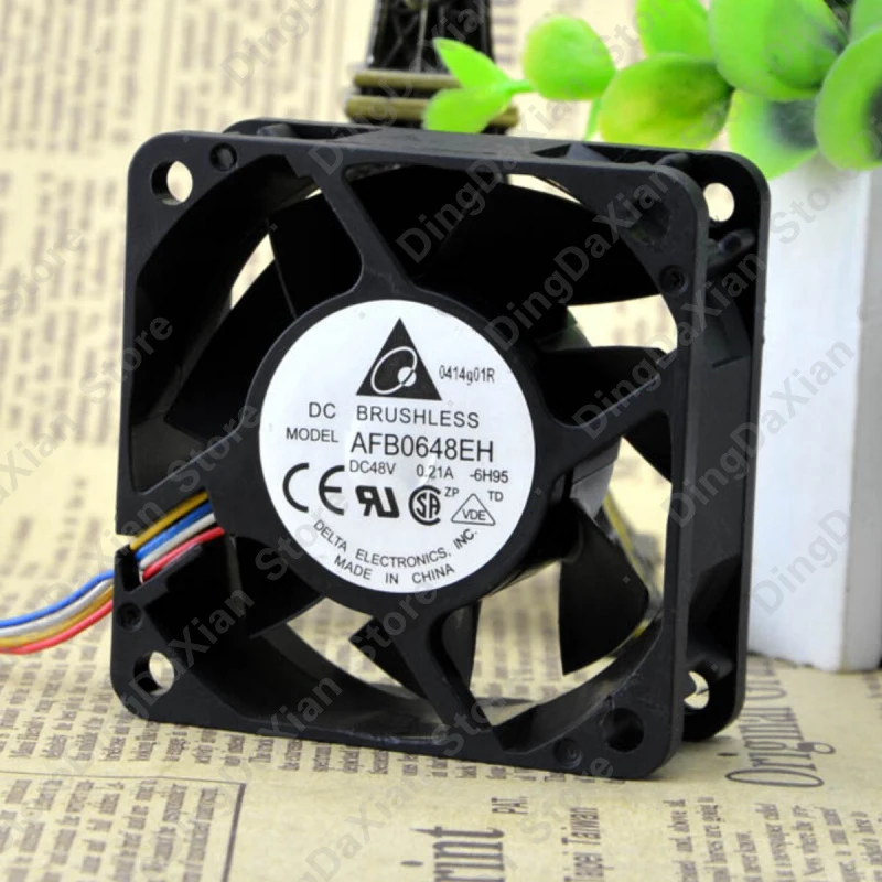 l 1PCS Industrial Chassis Cooling Fan For DELTA AFB0648EH | 48V 0.21A 60×60×25mm 6CM