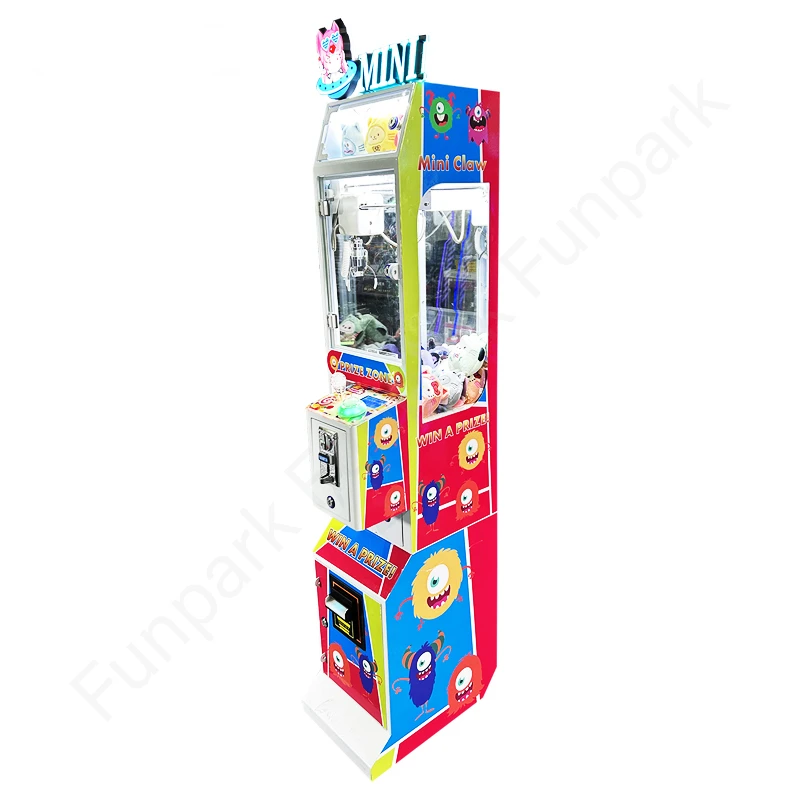 

Wholesale Funpark Coin Operated Toys World Candy Vending Mini Claw Machine With Cash Bill Acceptor For Sale Claw Game Machine