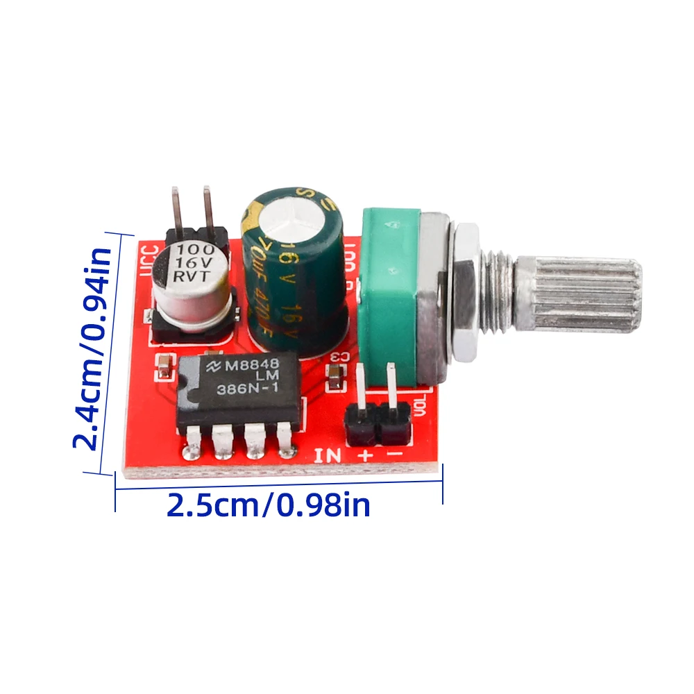 DC4-12V LM386 Power Amplifier Audio Board Mono Sound Amplifier 0.5W Mini Amplificador Speaker Home Sound Theater DIY