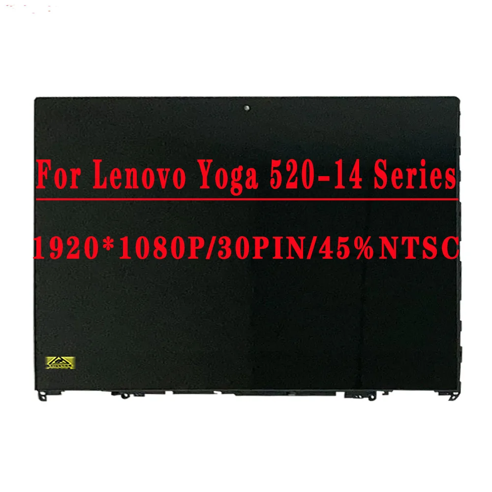 

14,0 дюймов 1920x1080 IPS FHD 30 контактов EDP 45% NTSC 60 гц жк-экран в сборе для Lenovo Yoga 520-14 520-14ikb