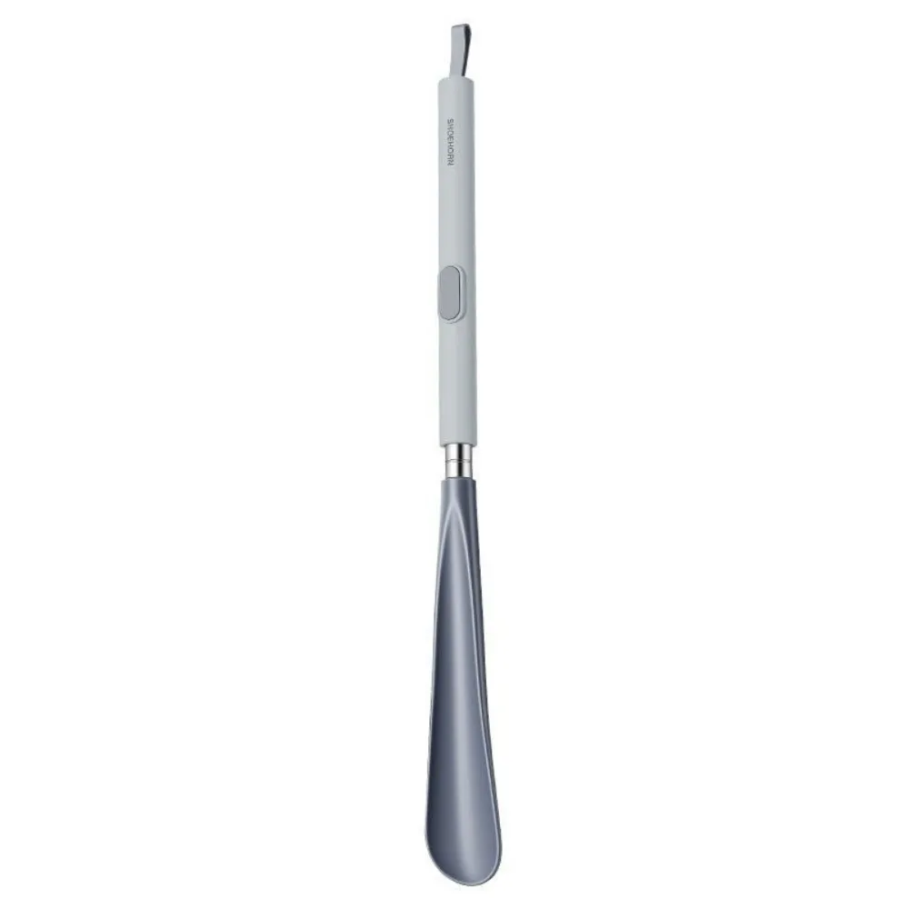 Portable Adjustable Length Long Shoehorn Stainless Steel Hanging Shoe Puller Useful Shoe Extractor for Elderly, Pregnant Women