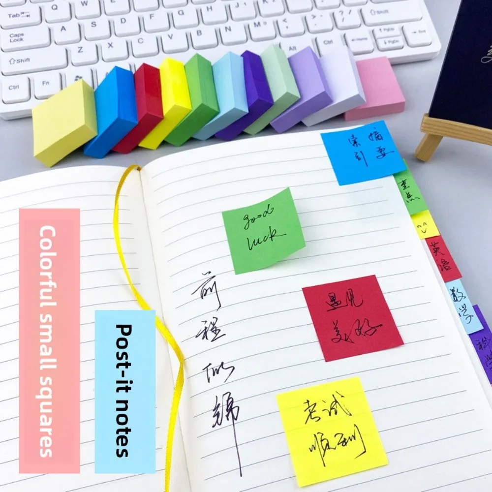 11Pcs 2026 Fluorescent Decor Stickers Sticky Notes Memo Notepad Planner School Office Supplies For Daily Use