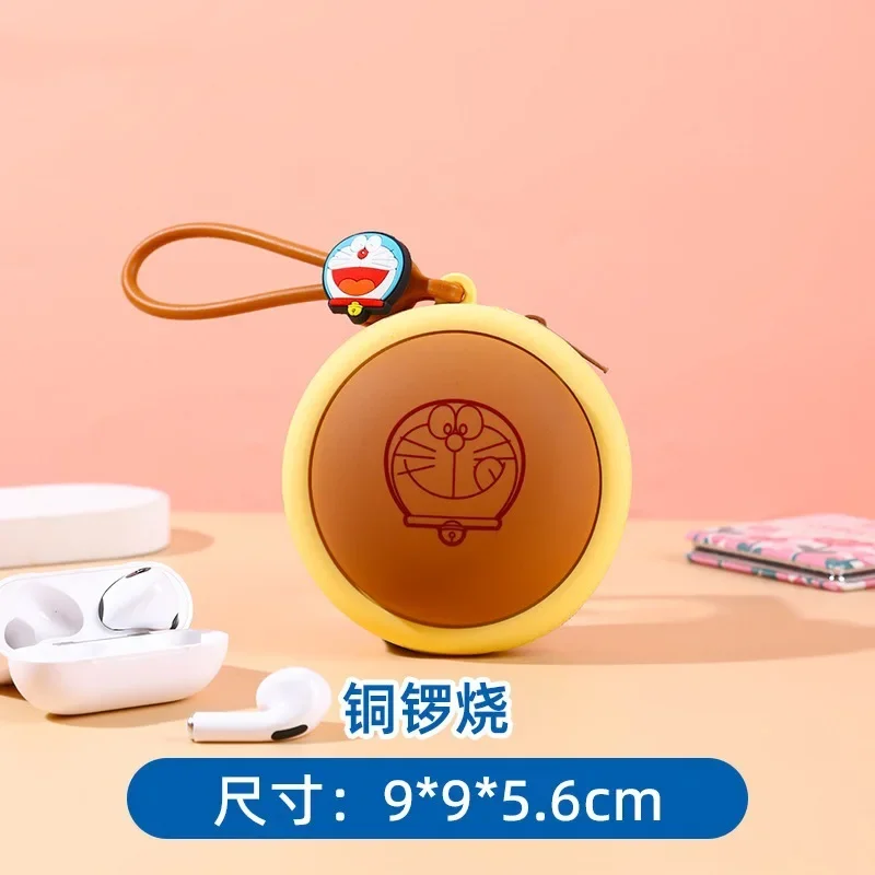 4 estilos novo doraemon anime qualquer porta dorayaki silicone moeda bolsa dos desenhos animados bonito memória pão fone de ouvido saco de armazenamento presente aniversário