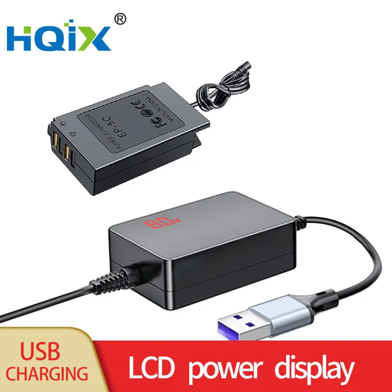 

HQIX for Nikon P1000 COOLPIX A COOLPIX P950 J1 J3 S1 V3 AW1 Camera EP-5C Virtual Battery USB Power Adapter