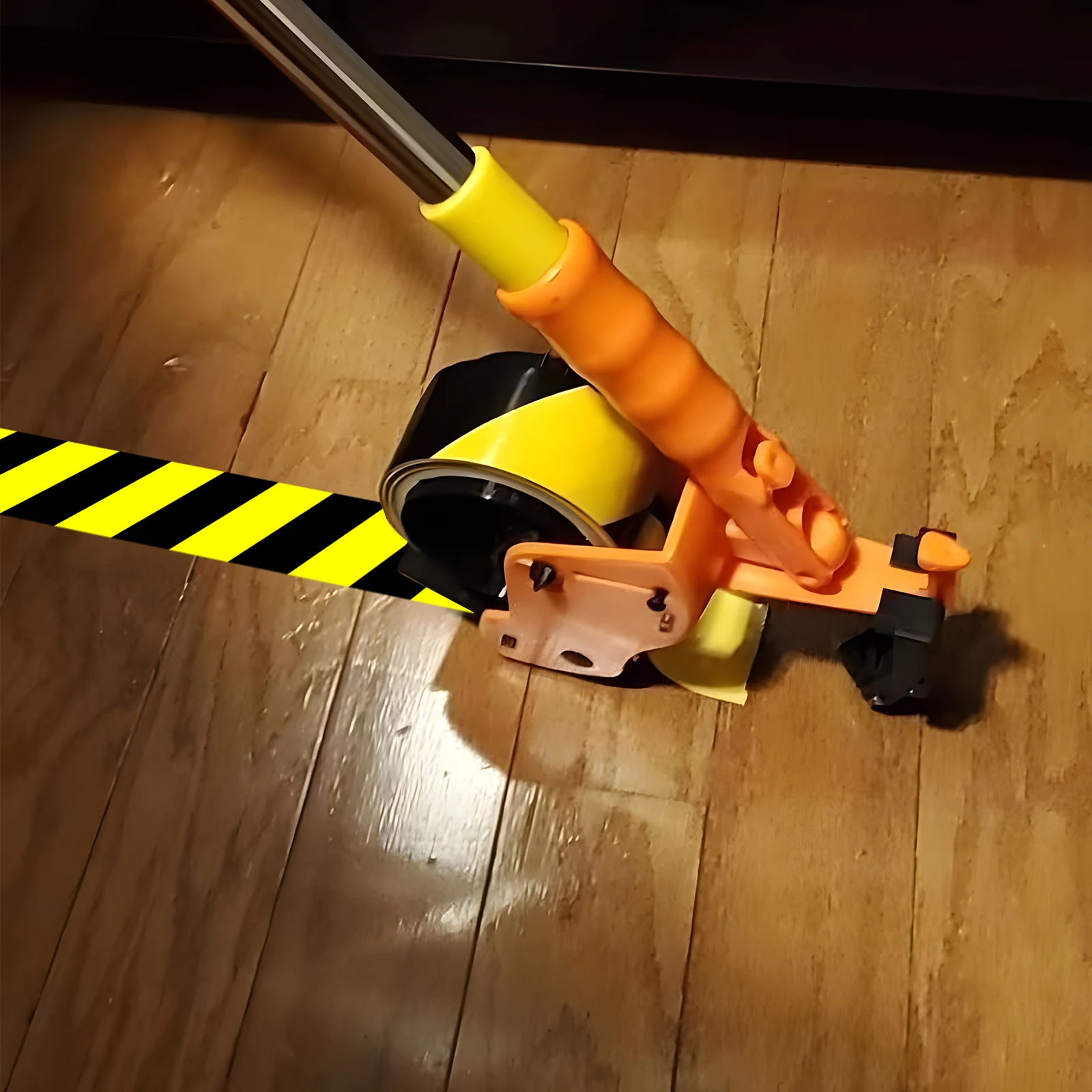 Floor Tape Applicator Manual Pushing Tape Marking Tool Plastic Tape Roller Reusa Tape Bonding Marking Machine for Driveway Aisle