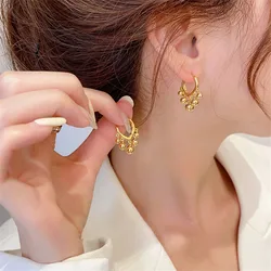 Stainless Steel Hoop Earrings for Women European and American Fashion Earrings Party Jewelry Accessories