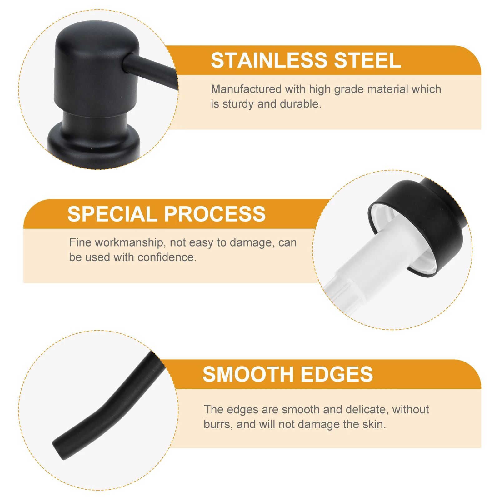 

Replacement Bottle Pump Head Stainless Steel for Lotion Shampoo Dispenser Upgraded Mini Design Liquid Container Accessories